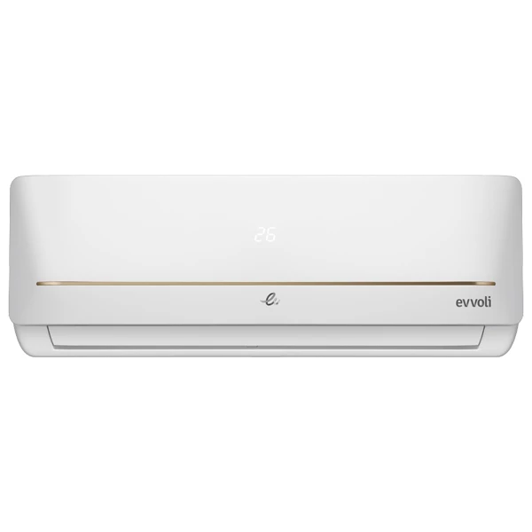 اسپلیت کولر گازی 24 هزار دور ثابت ایوولی مدل EVCIS_24K_MD_1، مصرف انرژی رده A، دارای تصفیه هوا، حالت خواب و حالت توربو، نمایش وضعیت با نشانگر روی پنل، به همراه ریموت کنترل